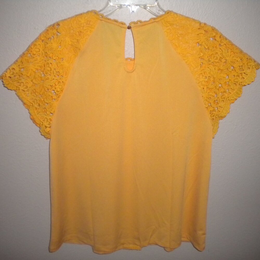 Cable & Gauge Women's Size Large Golden Apricot Stretch Top Blouse NWT - Picture 5 of 5